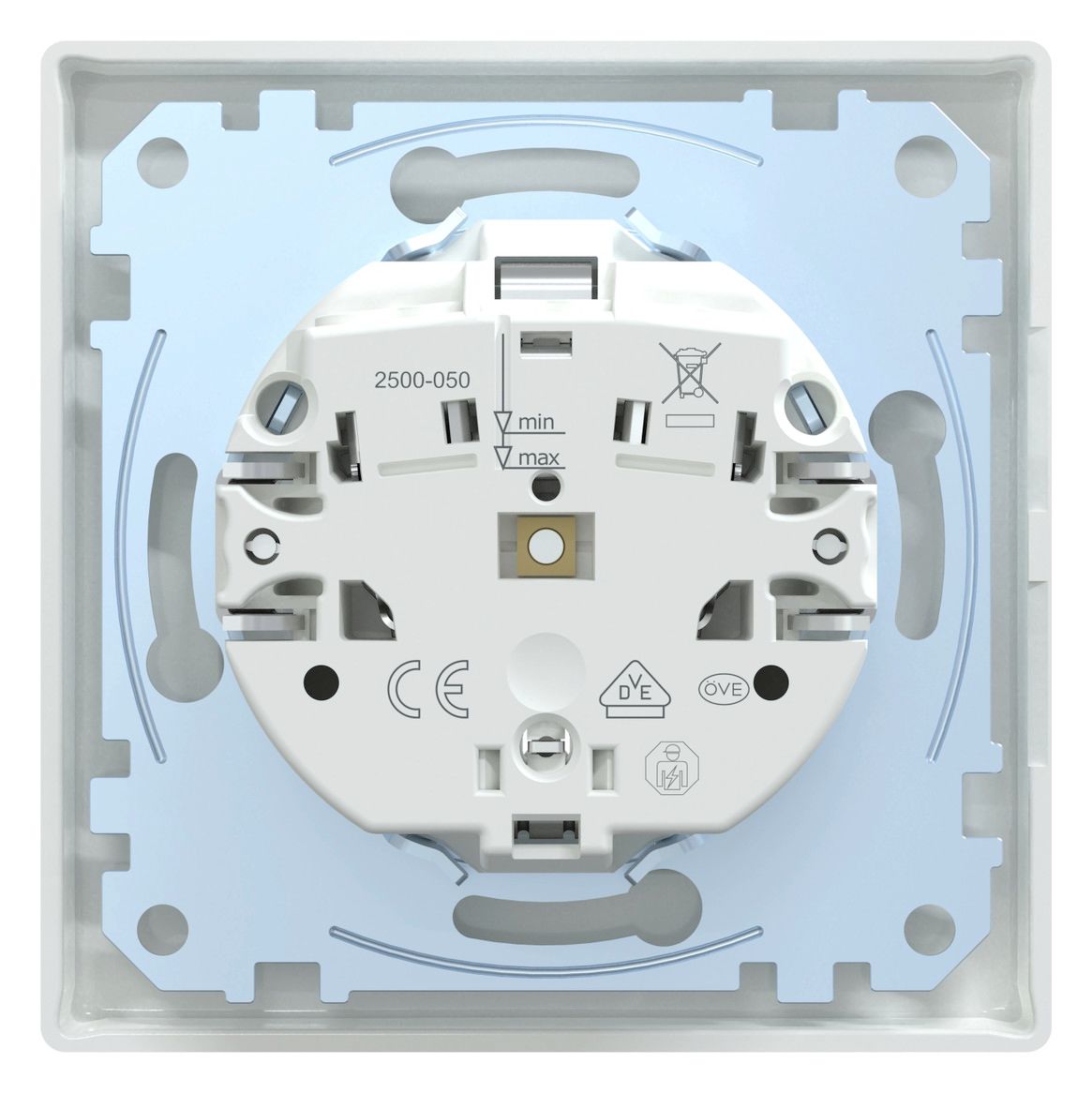 Mert MEG 2301-1425 SCHUKO-Steckdose StK volle Platte aktivweiß glänz. M-SMART