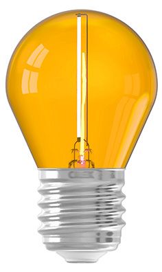 S&H 30961 LED Tropfenform 45x73mm E27 240VAC 1W 40Lm orange Kunststoff