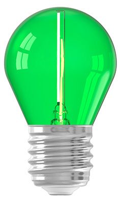 S&H 30960 LED Tropfenform 45x73mm E27 240VAC 1W 12Lm grün Kunststoff