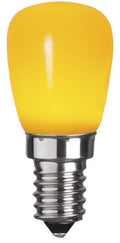 S&H 30883 LED Birnenform 27x59mm E14 230V 0,8W 6Lm gelb