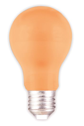 S&H 30970 LED Allgebrauchsform 60x107mm E27 240VAC 1W 12Lm orange Kunststoff