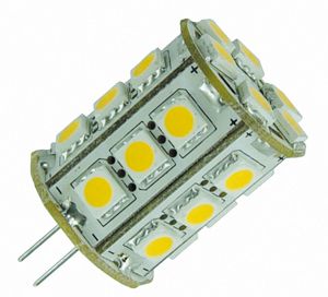 S&H 38926 LED-Leuchtmittel 24SMD5050 Ø23x42,5mm GY6,35 10-30VDC 10-18VAC 2,4W