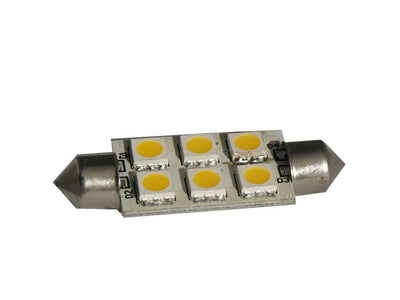 S&H 34018 LED-Soffitte 6SMD5050 Ø16mmx42mm S8,5 10-30VDC 10-18VAC 1W