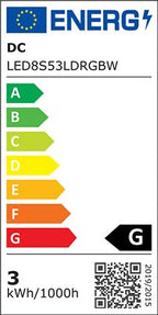 S&H 36767 LED MR16 Ø50x45mm dimmbar GU5,3 12VAC 12-16VDC 3W 2700K+RGB 120°