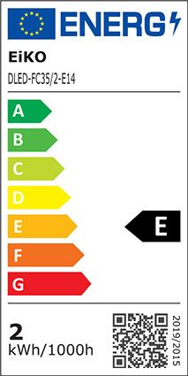 S&H 38902 LED-Windstoßkerzenform Filament 35x115mm E14 220-240VAC 2W