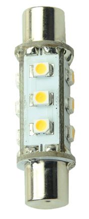 S&H 31127 LED Soffitte 12SMD 3528 13x42mm Barrel 10-30VDC/10-18VAC 0