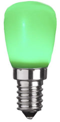 S&H 30881 LED Birnenform 27x59mm E14 230V 0,8W 13Lm grün
