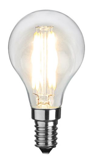 S&H 31297 LED Tropfenform Filament 45x83mm E14 12-24VDC 2,3W 250Lm 2700K