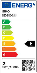 S&H 38930 LED-Tropfenform Filament 45x70mm E27 2W 220Lm 2700K 300°