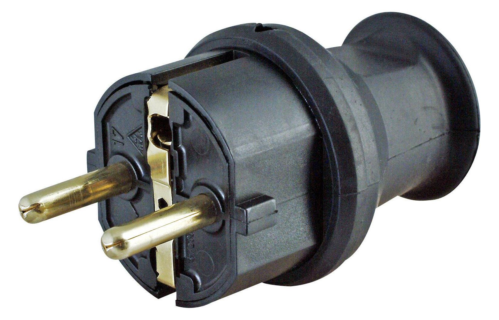 Kopp 179716005 Schuko Stecker Einsatz Polyamid/Kappe PVC bruchfest 2 Schukos.u