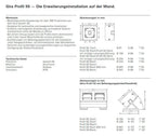 GIRA 136126 Profil 1fach senkrecht+ waagerecht Profil 55 Aluminium