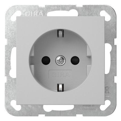 GIRA 4453015 SCHUKO-Steckdose m.Shutter System 55 Grau matt (lackiert)