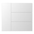WALTZ Wippenset für Tastsensor+ Aluminium Silber 4-fach - 88188308