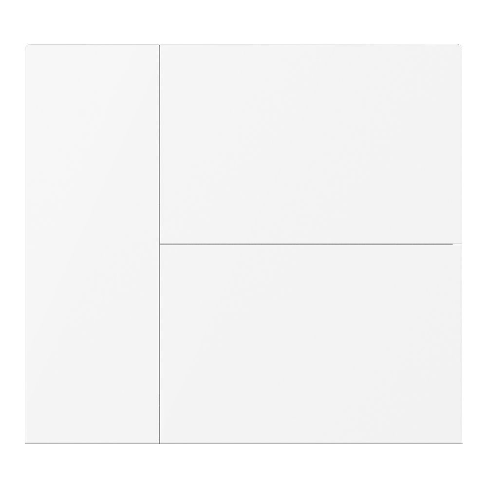 WALTZ Wippenset für Tastsensor+ Aluminium Weiss 3-fach - CHKA-06/W.1.20