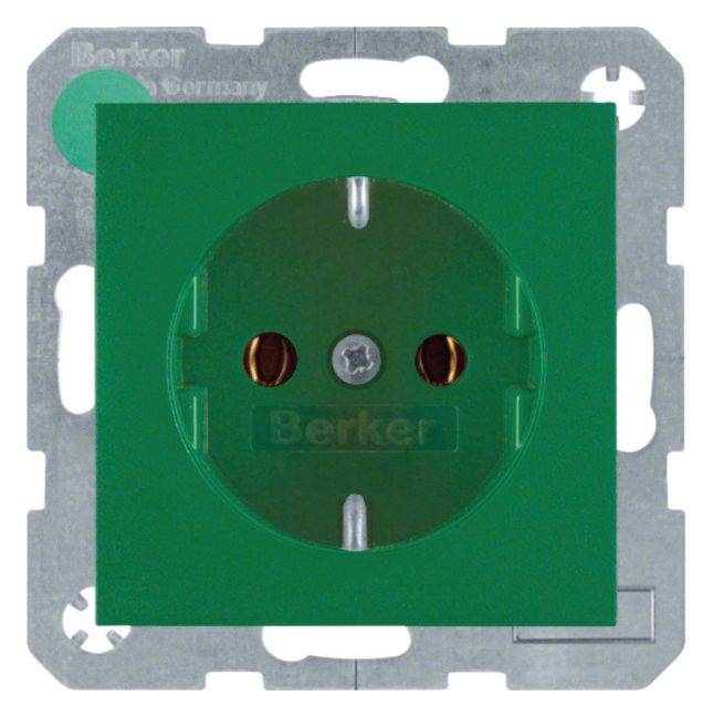 Berker 41431913 Steckdose SCHUKO S.1/B.3/B.7 grün matt