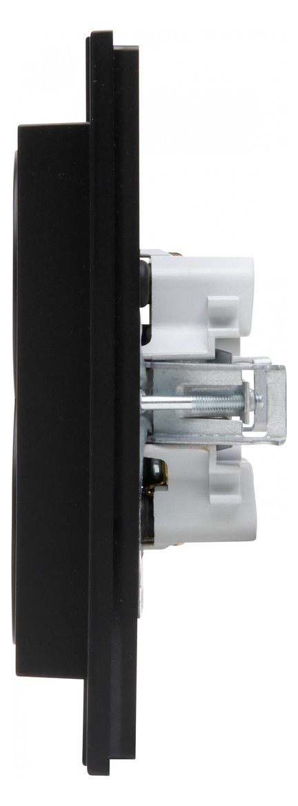Kopp 940250082 ATHENIS 2f Schuko Steckdose m.Ber.schutz schwarz matt