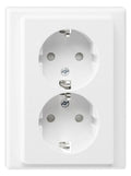 Mert MEG 2420-1419 SCHUKO-Doppel- Std BRS Steckkl. pws glänzend M-SMART