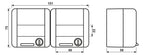 Jung 8220NAWSLTS SCHUKO® 2fach-Steckd.m. SL u.TS waag.