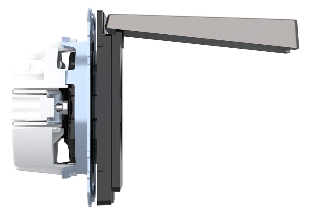 Mert MEG 2314-6050 SCHUKO-Steckdose m.Klappdeckel IP44 BRS StK Nickelmetalli