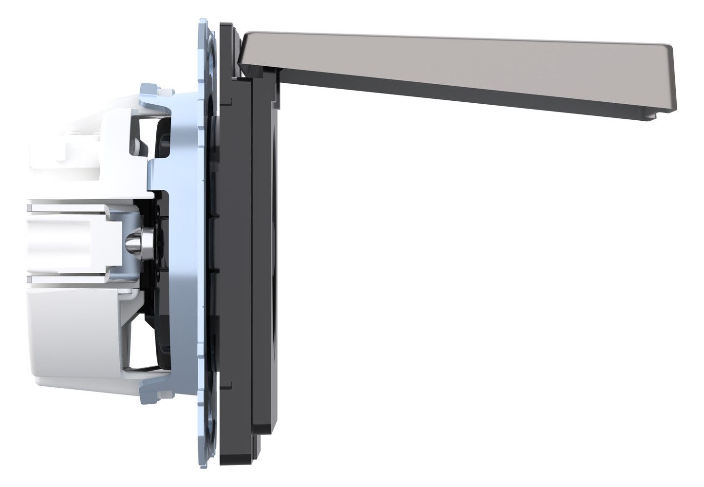 Mert MEG 2314-6050 SCHUKO-Steckdose m.Klappdeckel IP44 BRS StK Nickelmetalli