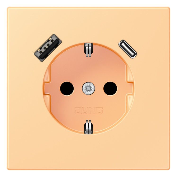 Jung LC1520-15CA258 SCHUKO-Steckd.m.USB Typ AC LC4320P