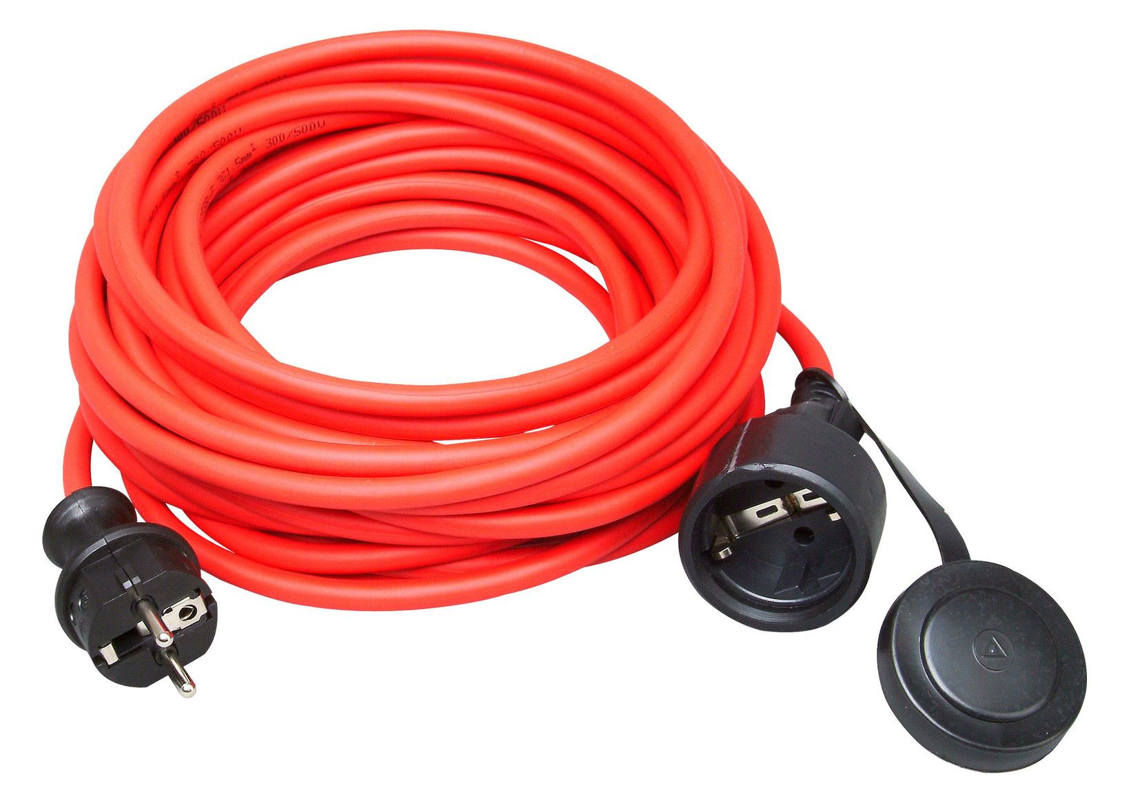 Kopp 147410045 Gummi verl Schuko Gummi Stecker u.Schuko Kuppl.m.10m ltg rot