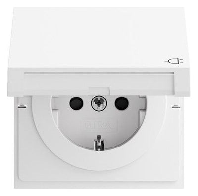 GIRA 441470 SCHUKO-Steckdose KD+SH Flächenschalter Reinweiß