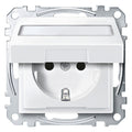 Mert MEG 2312-0419 SCHUKO-Steckdose BRS Klappd.+Schriftf. StK polarweiß Sys.M