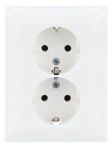 BJ 202 EUJ-914 SCHUKO® Doppelsteckdose volle Abdeckung