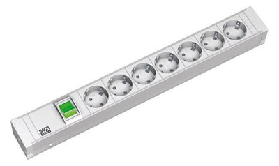 Bachmann 333.000 19" 1,5HE 7xSchuko 1xSchalter Strom 2m Schuko