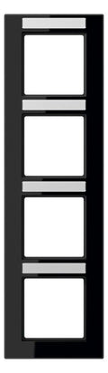 Jung AC584BFNASW Rahmen 4fach Schriftf. senkrecht Serie A creation schwarz