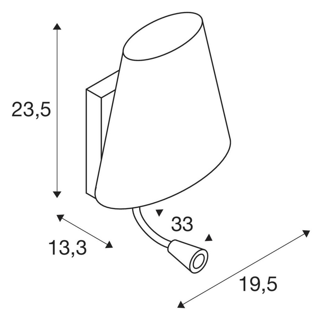 SLV 149452 COUPA FLEXLED Wandleuchte chrom Glas satin 1xG9 max.40W 3W LED