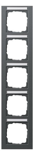 GIRA 111523 Abdeckrahmen 5fach senkrecht BSF E2 Anthrazit