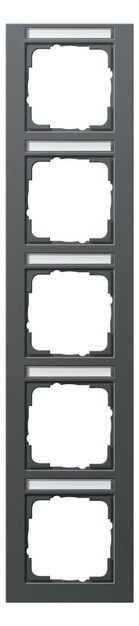GIRA 111523 Abdeckrahmen 5fach senkrecht BSF E2 Anthrazit