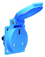 Bals 71142 Schuko-Anbausteckdose 16A 3p IP44 blau Großbritanien
