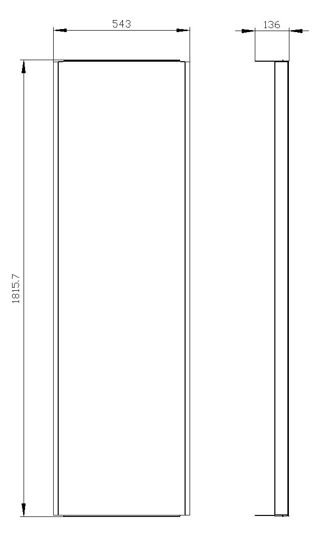 Siemens 8GK9913-0KK20 Blendrahmen f.vertieften Holmeinbau H1800 B500mm