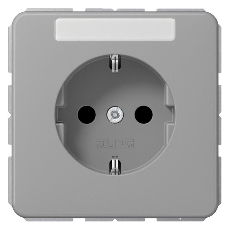Jung CD1520KINAGR SCHUKO Steckdose 16 A 250V SAFETY+Duroplast Serie CD grau