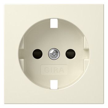 GIRA 492101 Abdeckung SCHUKO-Steckdose m.Shutter System 55 Cremeweiß glänzend