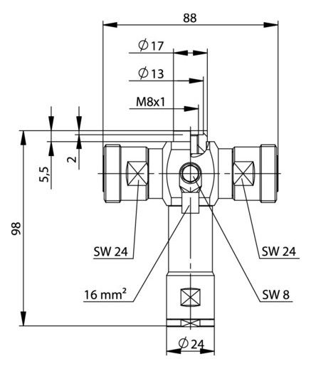 TEGA 100024582 7-16 Überspannungs- ableiter (f-f) 380-512MHz 50Ohm