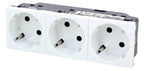 Legrand 077253 Schuko Steckdose 45° 3-fach 6-modulig Mosaic weiß