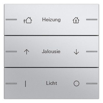 GIRA 576326 Wippenset 3fach indiv. Tastsensor4 System 55 Farbe Alu