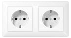 Jung AS1522BFWW Kabel-Kanal-SCHUKO- Steckdose 2fach alpinweiß