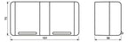 Jung 8220-1W AP/WG SCHUKO Steckdose 2f verdr. waagerecht 1Abdeckung WG800