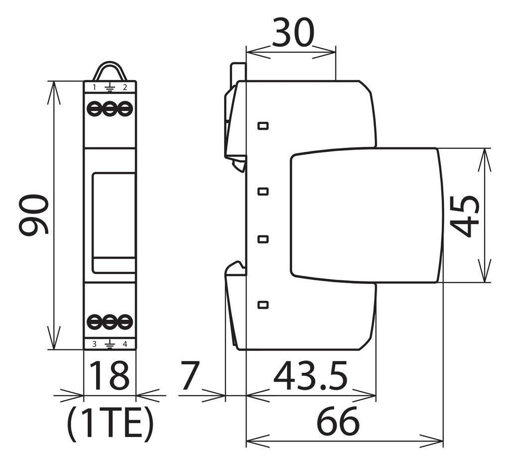 Dehn 953201 DRM2P30 Überspannungs- ableiter Typ 3 DEHNrail M 2pol 30V