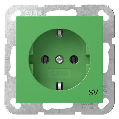 GIRA 4188107 SCHUKO-Steckdose SV System 55 Grün glänzend