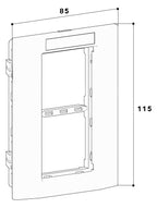 GGK 4673 Adapterrahmen 2-fach AR-2V-9006 frontrastend Säule 80mm Alu