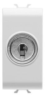 GEWISS GW10054 Wechselschalter m.Schlüssel 1M 1P 10AX Weiss