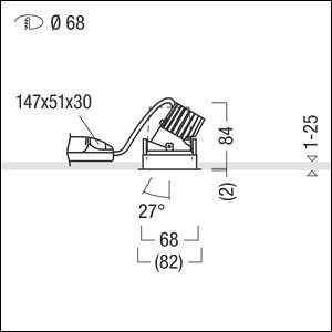Zumtobel PANOS INF R68V 10W LED930 LDO SP-BK TL LED Decken-EBleuchte 9 60816914