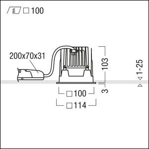 Zumtobel PANOS INF Q100V 15W LED930 LDO SP-AL WH LED Decken-EBleuchte 60817520