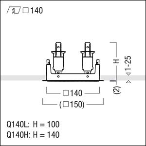 Zumtobel PANOS INF Q140 PLANARRAHMEN Planarrahmen 60800684